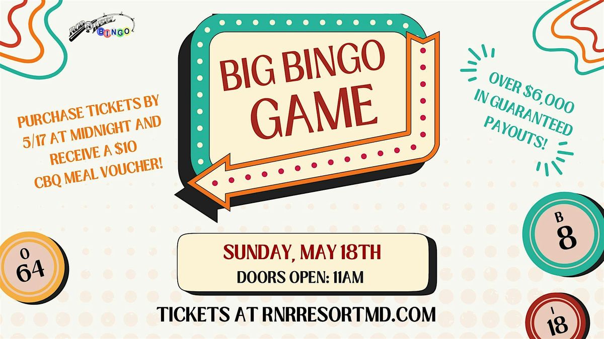 Big Bingo Game, 18 May | Event in Chesapeake Beach | AllEvents