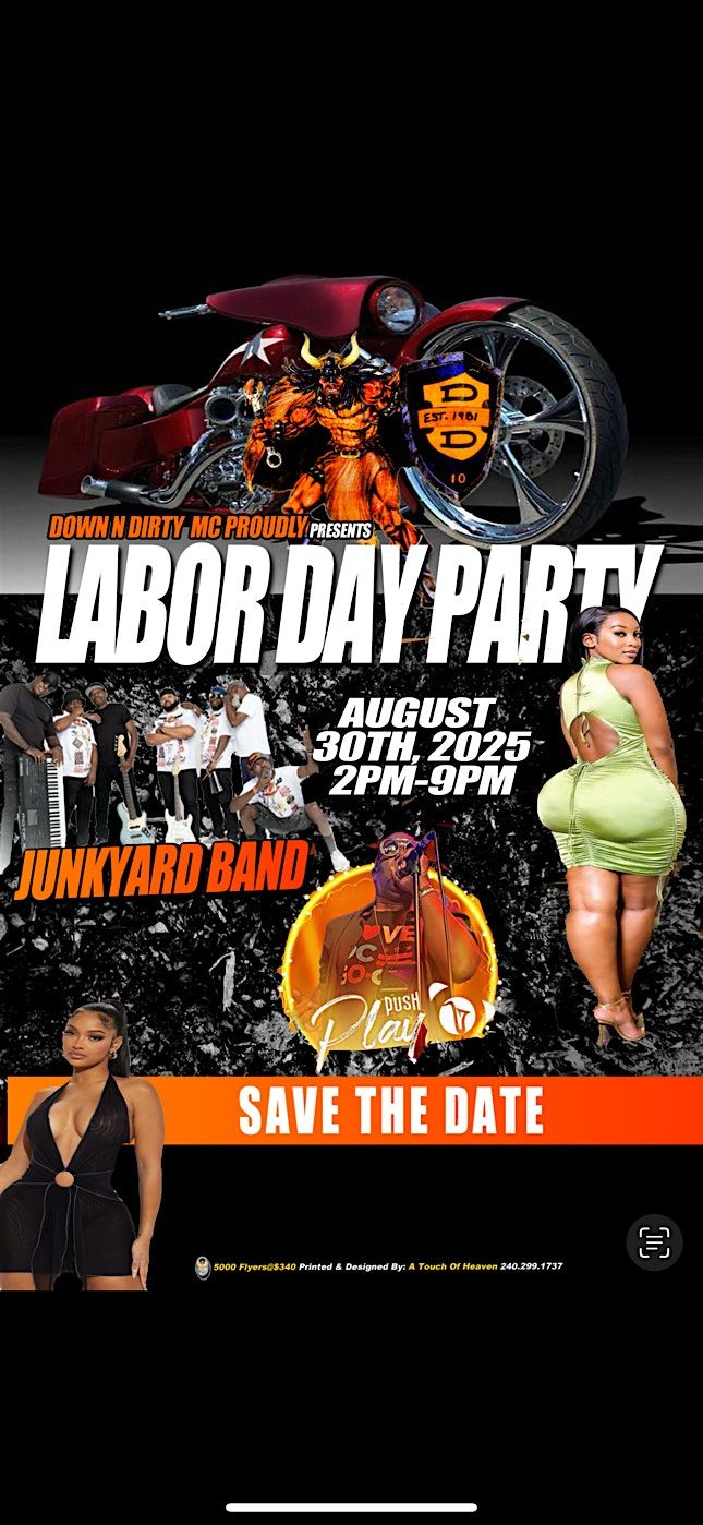 Down N Dirty MC Labor Day Party, 30 August | Event in Lothian | AllEvents