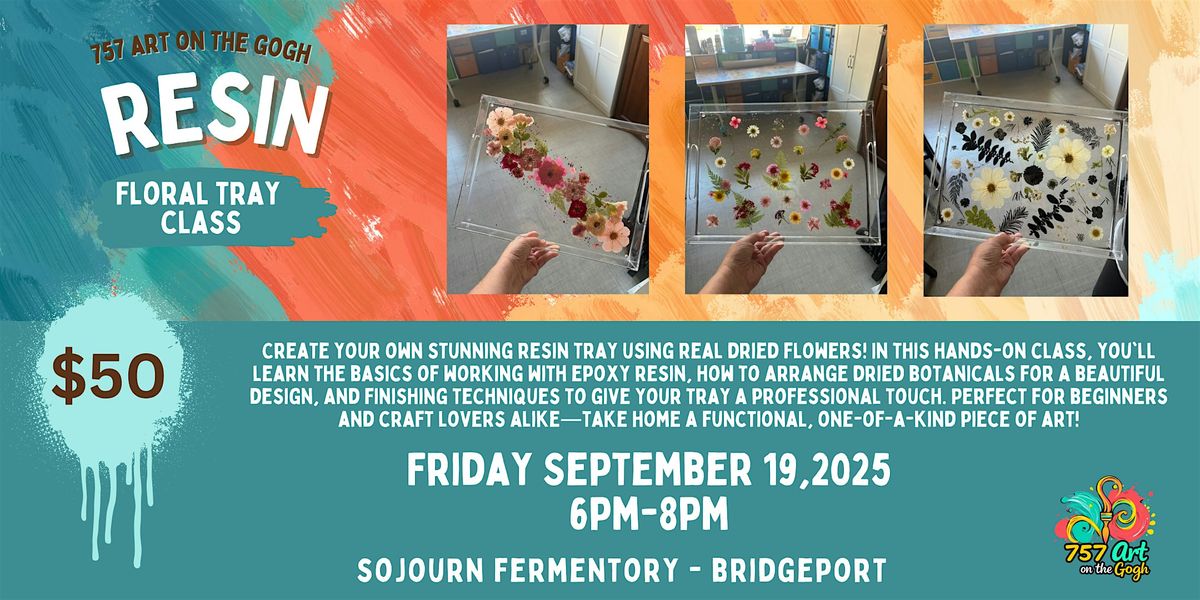 Floral Resin Tray Class with 757 Art on the Gogh, 19 September | Event in Suffolk | AllEvents