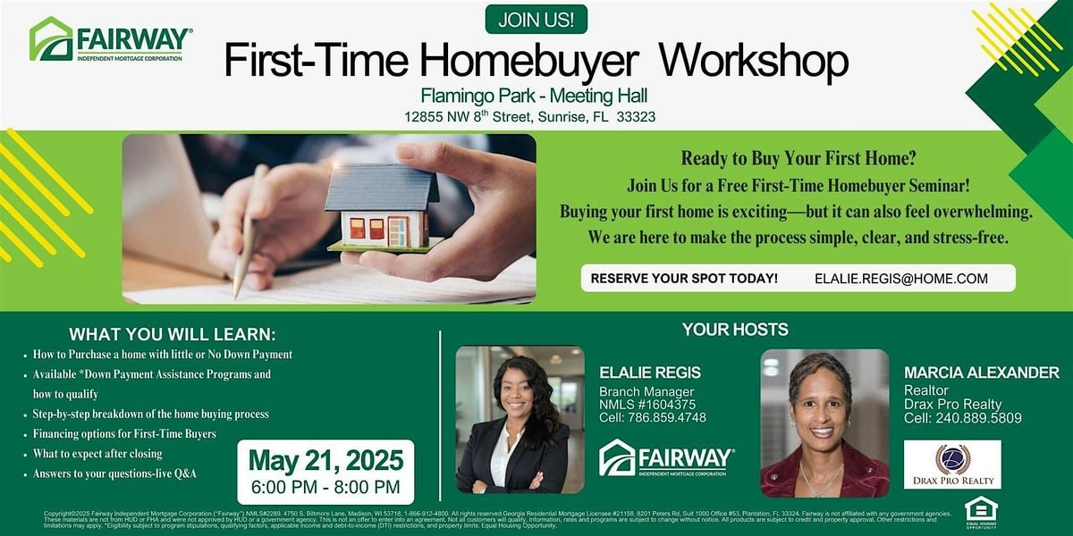 First-Time Homebuyer Workshop, 21 May | Event in Sunrise | AllEvents