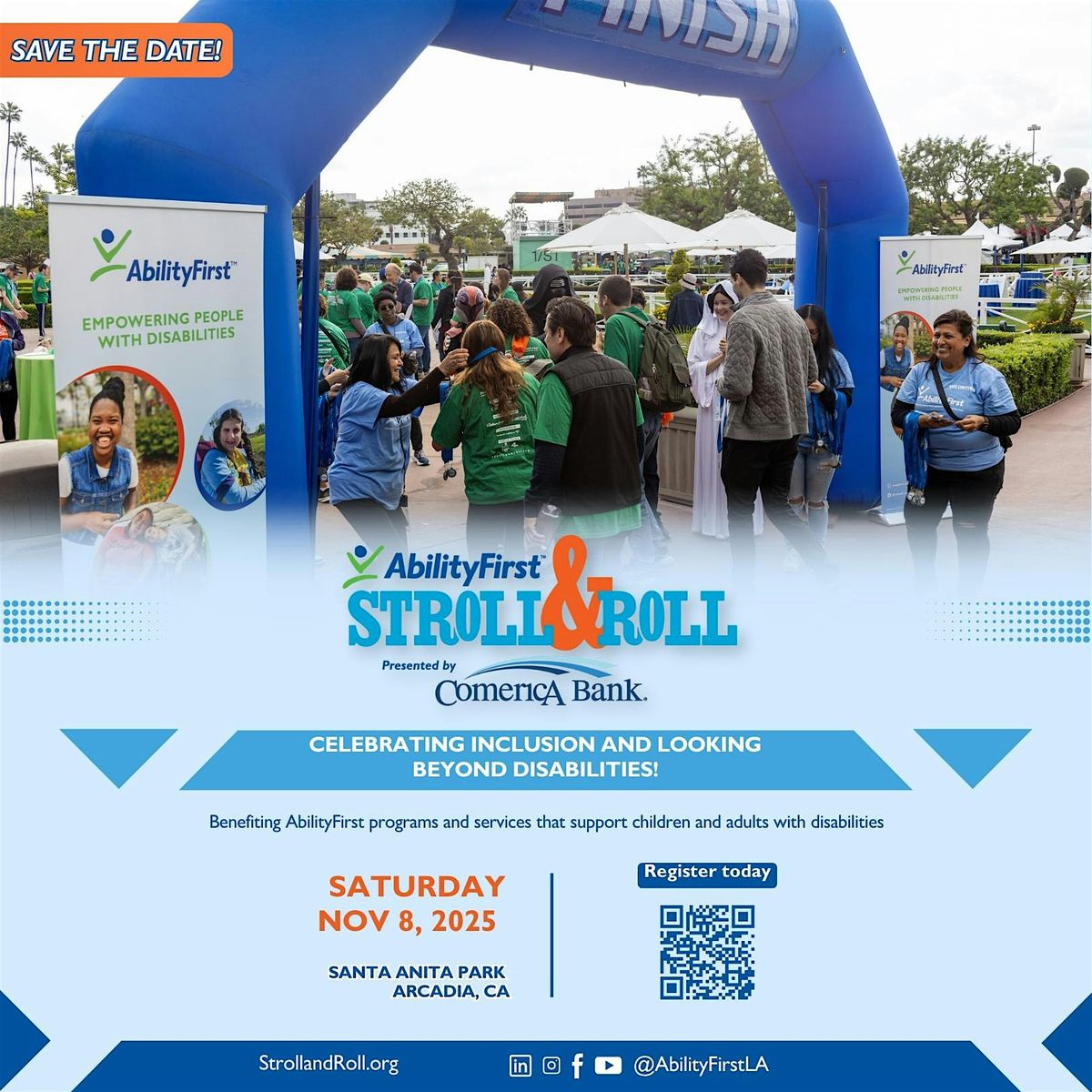 AbilityFirst Stroll and Roll Fundraiser, 8 November | Event in Arcadia | AllEvents