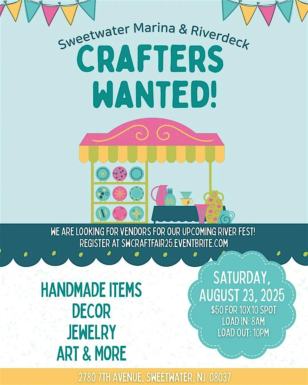 Craft Fair Vendor Registration at SW Riverdeck, 23 August | Event in Hammonton | AllEvents