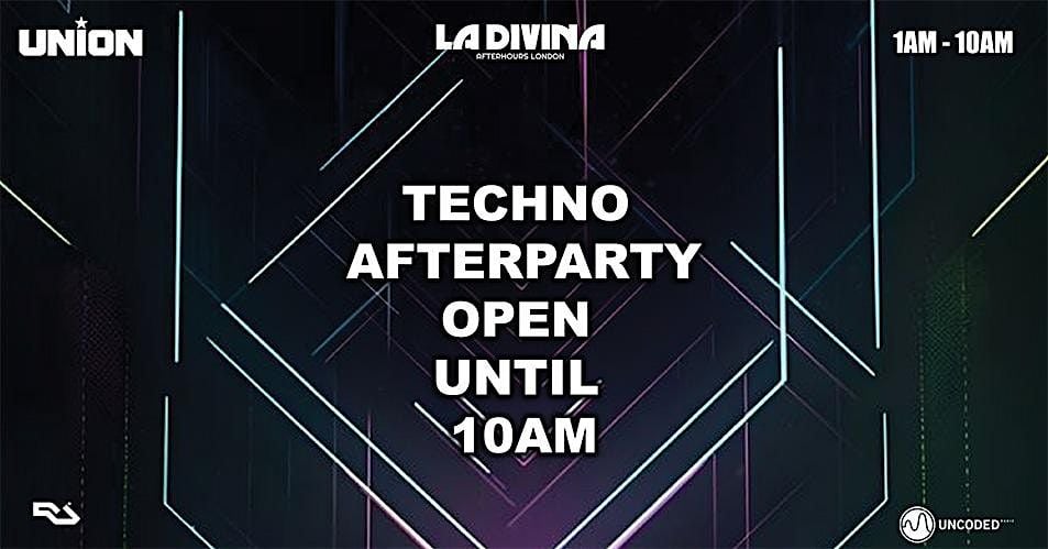 Techno After party open until 10am Sunday morning, 11 October | Event in London | AllEvents