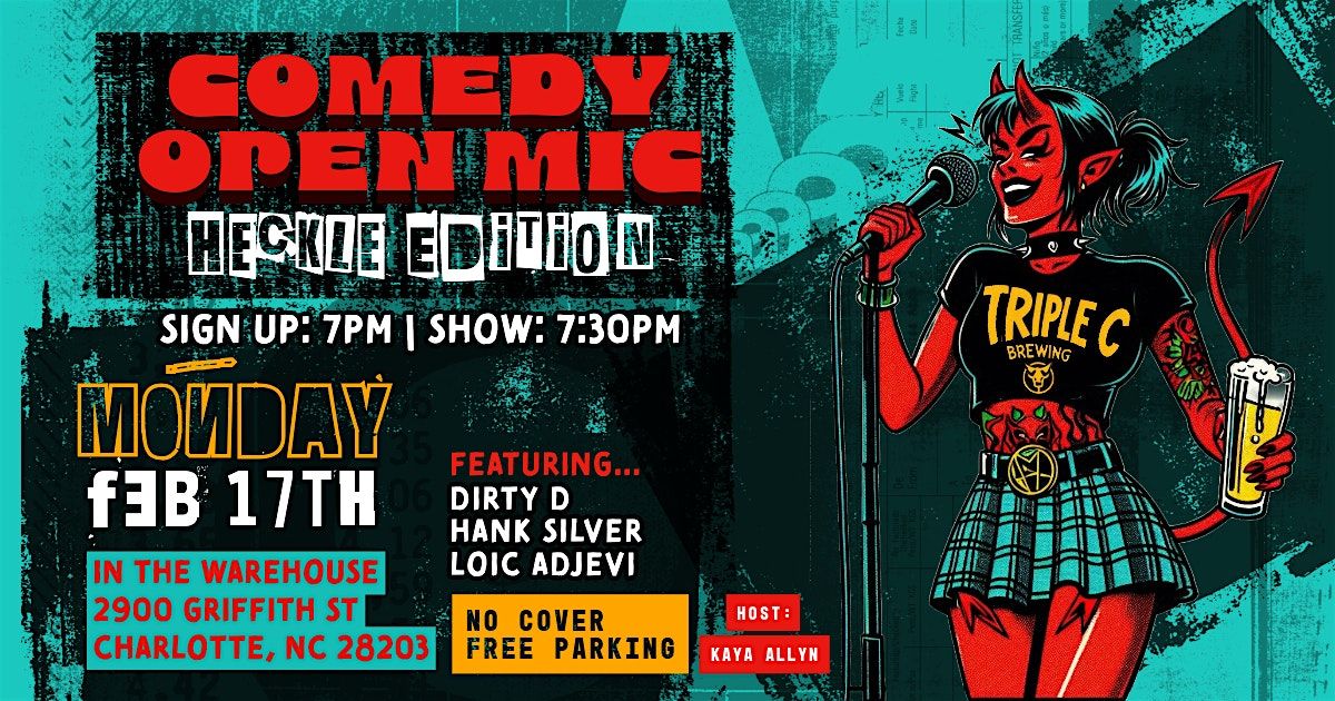 Heckle Open Mic at Triple C Brewing | Event in Charlotte | AllEvents