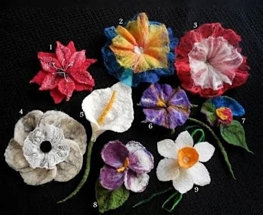 WET FELTING: WOOL FLOWERS, 15 August | Event in Monson | AllEvents