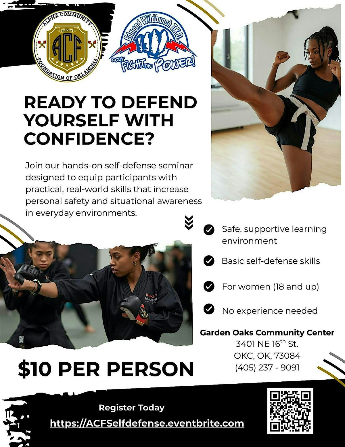 2026 Self-Defense Workshop with Unified Arts Academy @ Garden Oaks