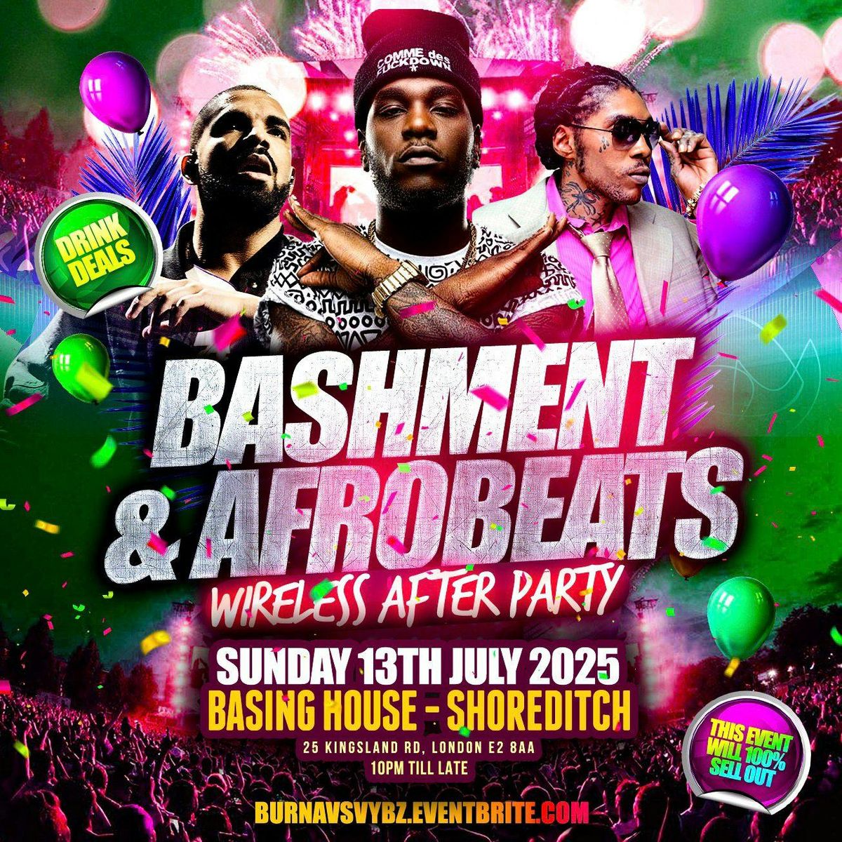 Bashment &amp; Afrobeats - Wireless After Party, 13 July | Event in London | AllEvents