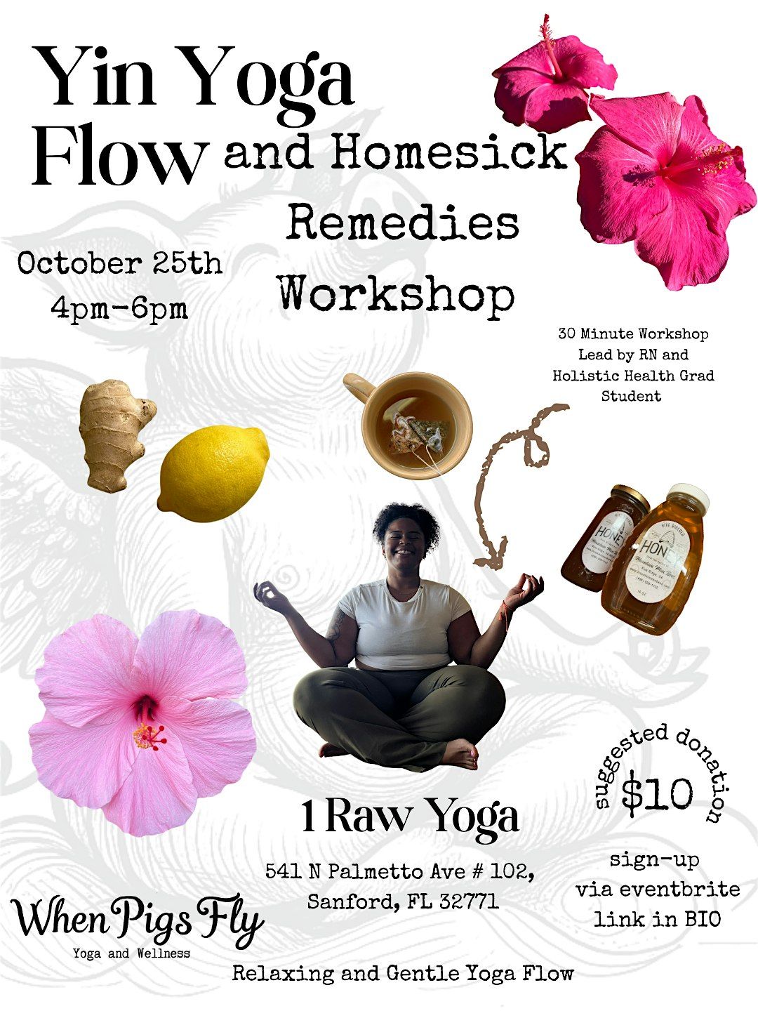 Yin Yoga Flow and  Homesick Remedies Workshop, 25 October | Event in Sanford | AllEvents