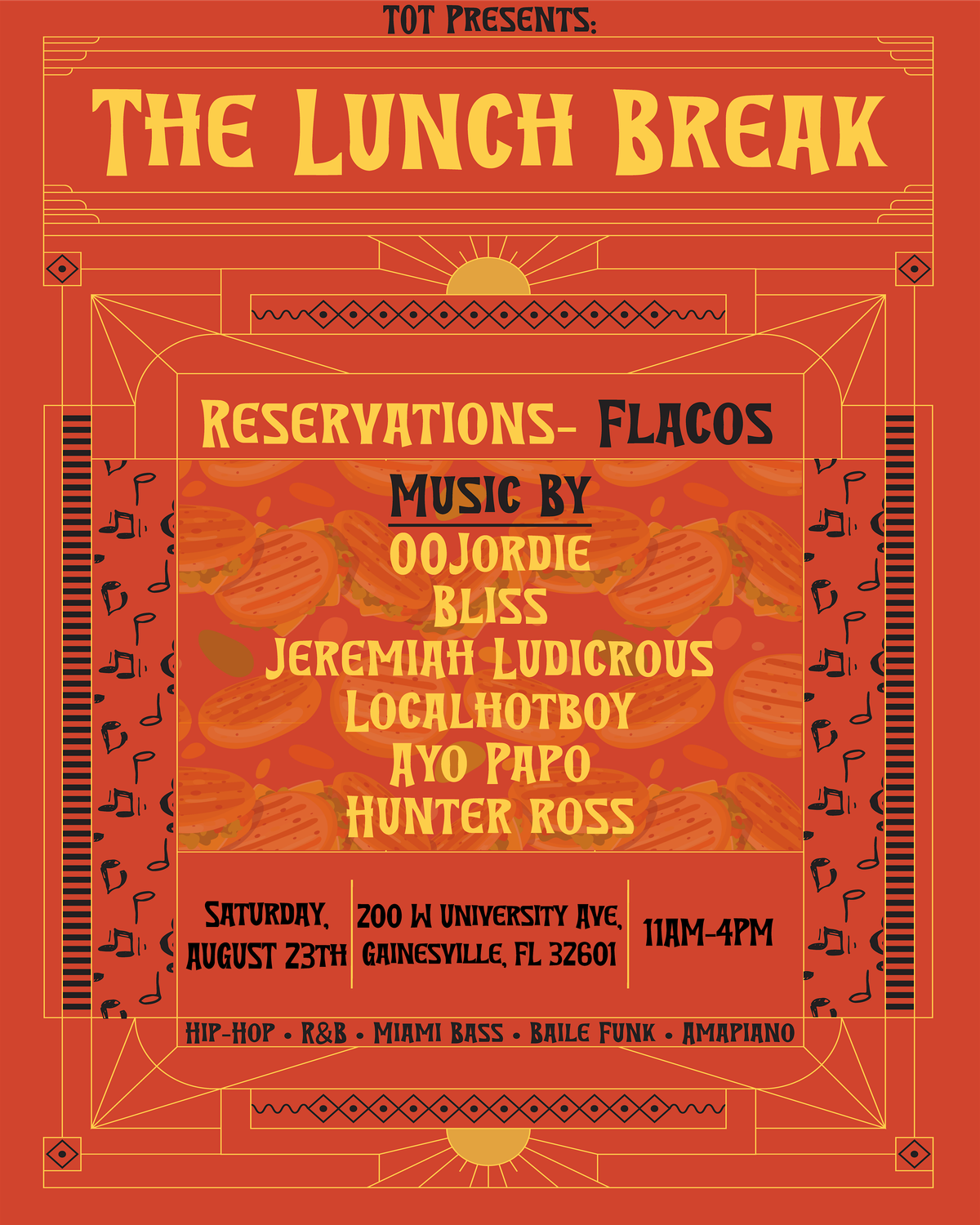 The Lunch Break: Flaco's, 23 August | Event in Gainesville | AllEvents