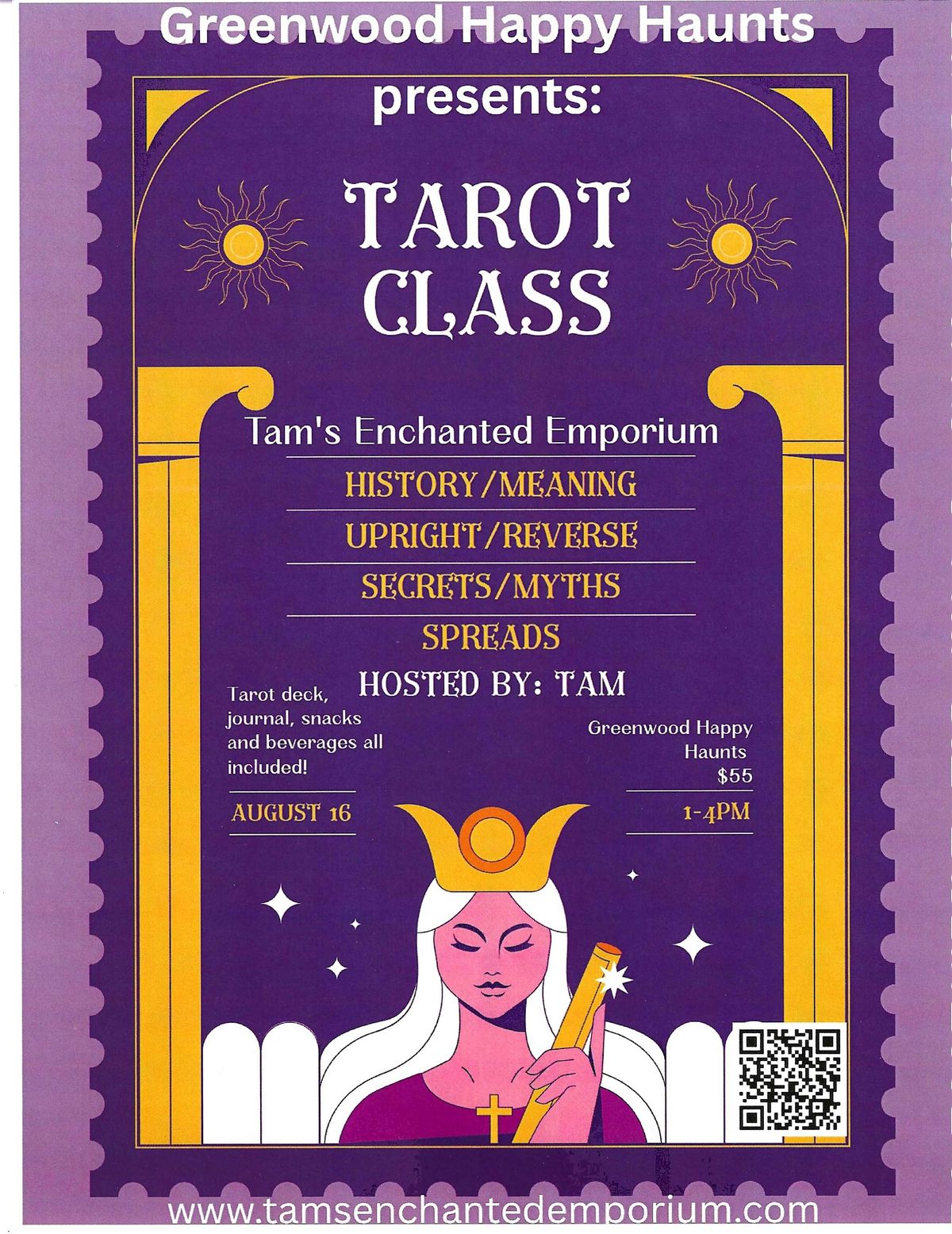 Tarot Class with Tam, 16 August | Event in Greenwood | AllEvents