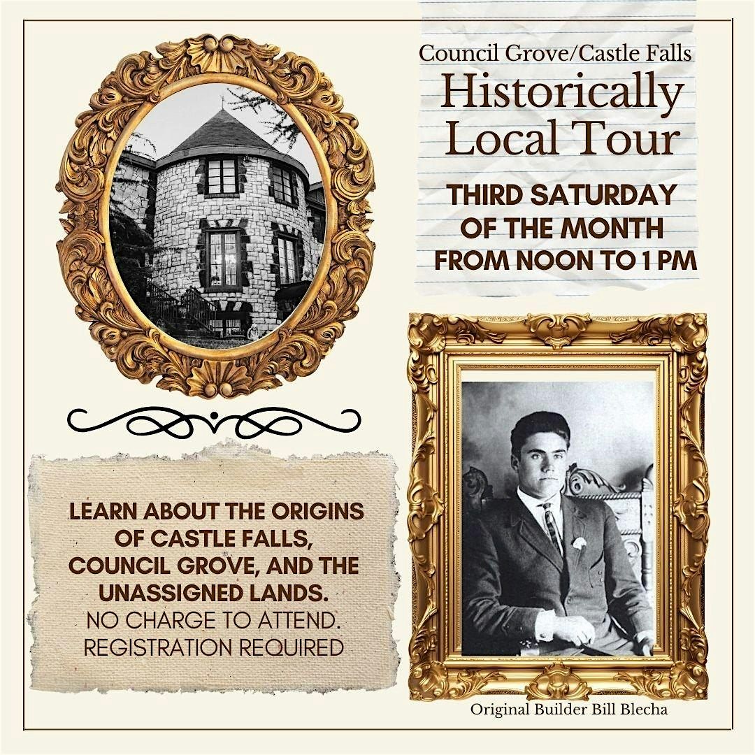 Castle Falls & Council Grove Historically Local Tour on Sat, May 17, 2 025, 17 May | Event in Oklahoma City