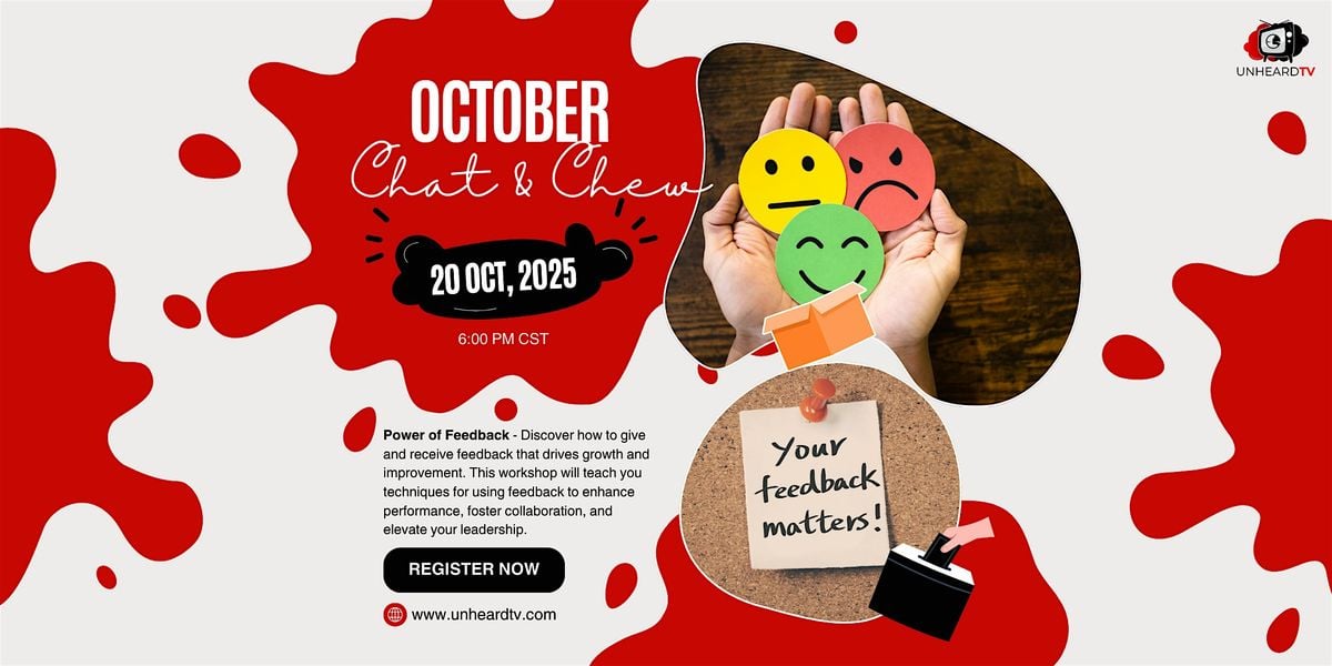 October Chat & Chew: Power of Feedback, 20 October | Event in Florissant | AllEvents