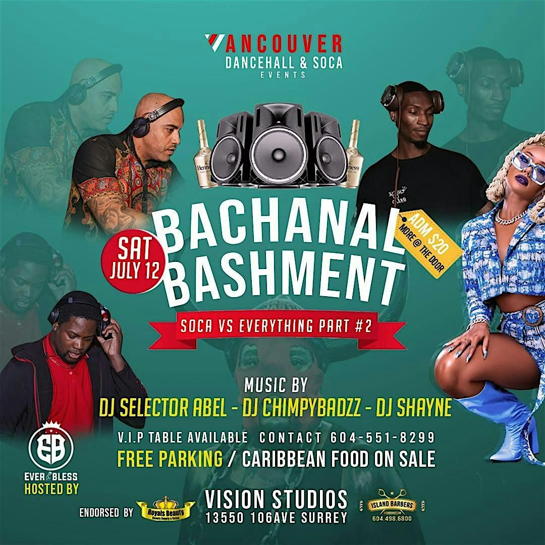 BACHANAL BASEMENT  (Soca Vs Everything Part 2), 12 July | Event in Surrey | AllEvents
