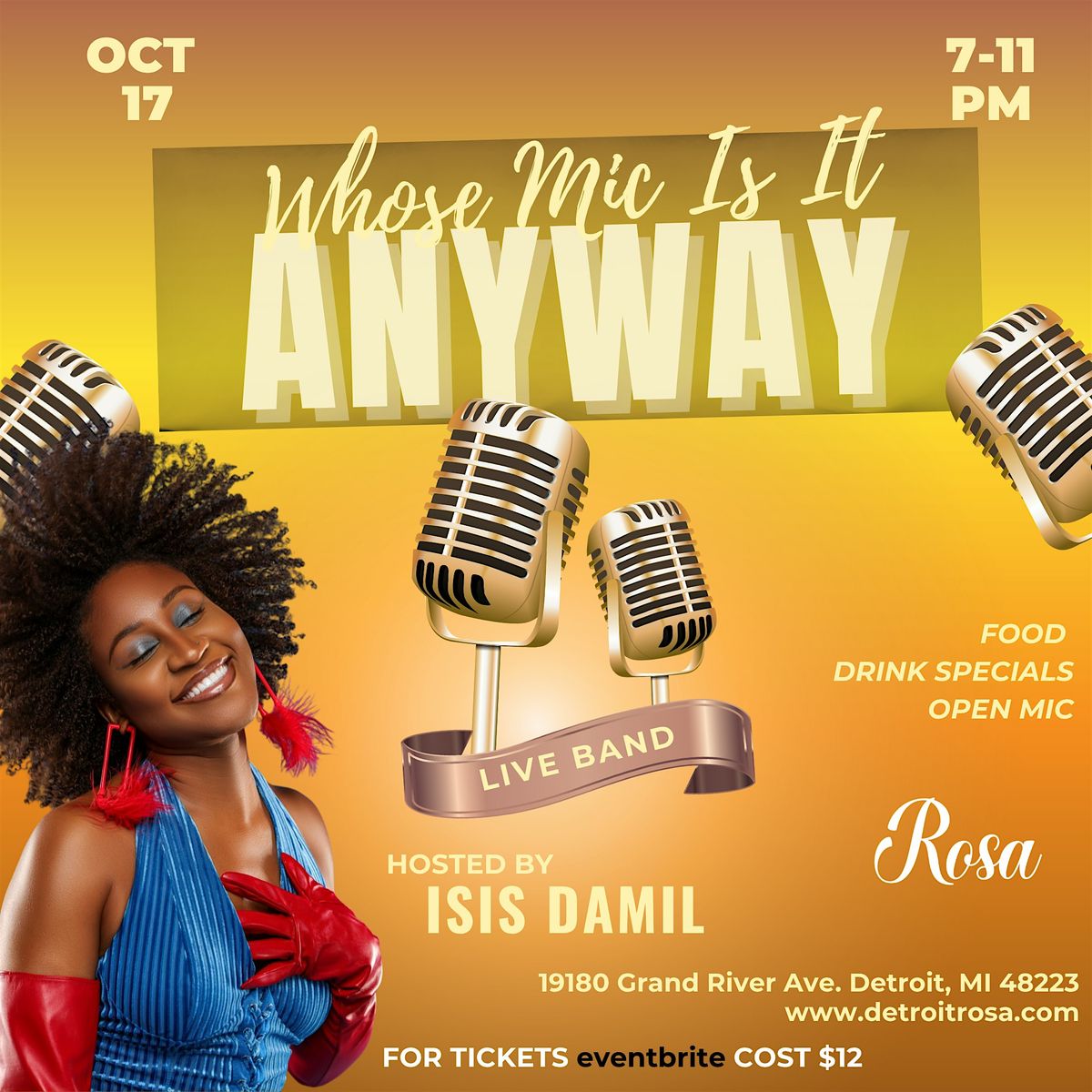 Whose Mic Is It Anyway, 17 October | Event in Detroit | AllEvents