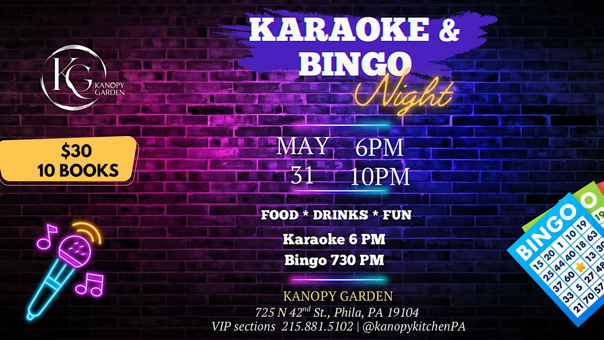 Karaoke and Bingo Night, 31 May | Event in Philadelphia | AllEvents
