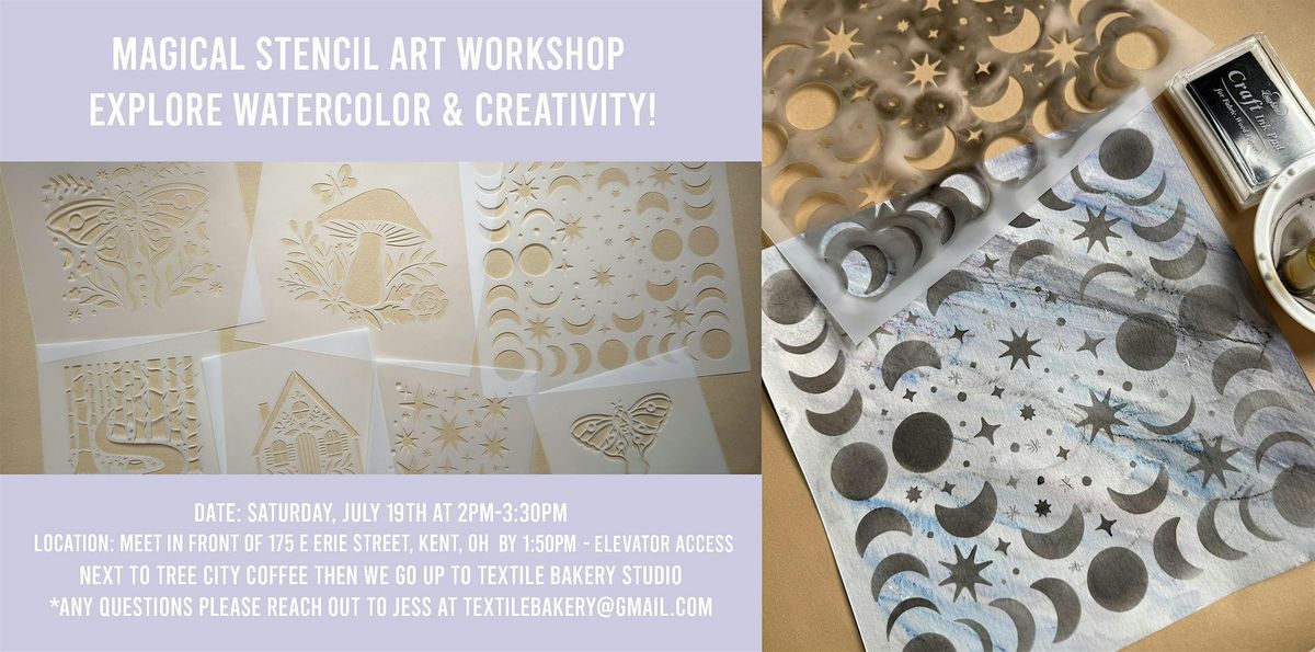 Saturday Magical Stencil Art Workshop – Explore Watercolor & Creativity!, 19 July | Event in Kent | AllEvents