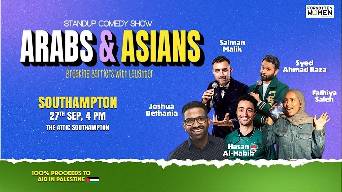 Arabs & Asians Stand-up Comedy Show Southampton, 27 September | Event in Totton | AllEvents