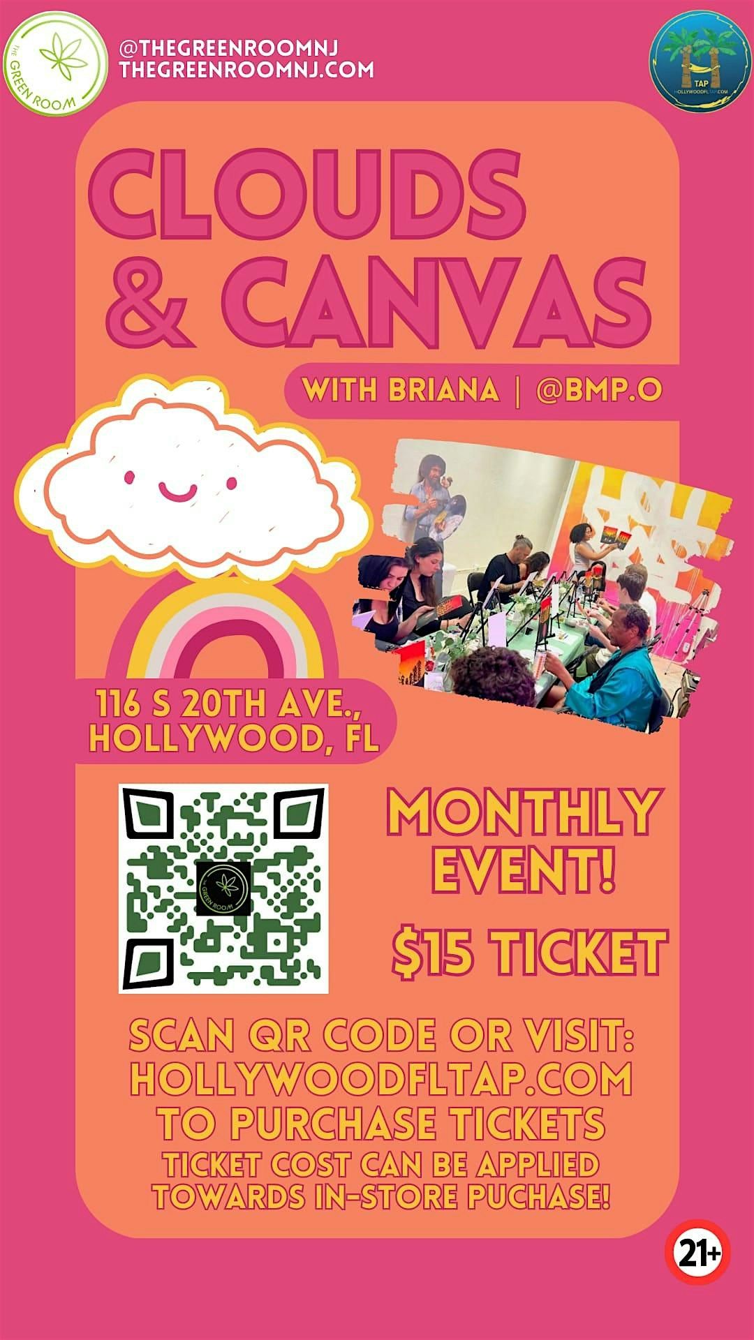 Clouds & Canvas: Paint, Puff, & Vibe | Event in Hollywood | AllEvents