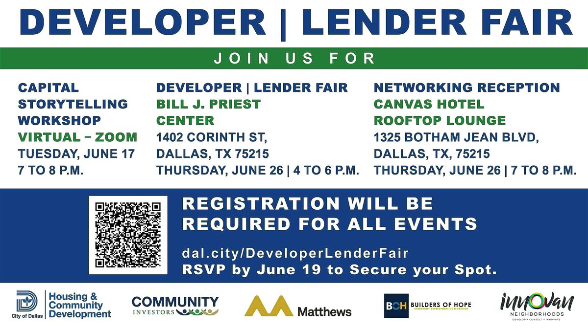Developer | Lender Fair, 26 June | Event in Dallas | AllEvents