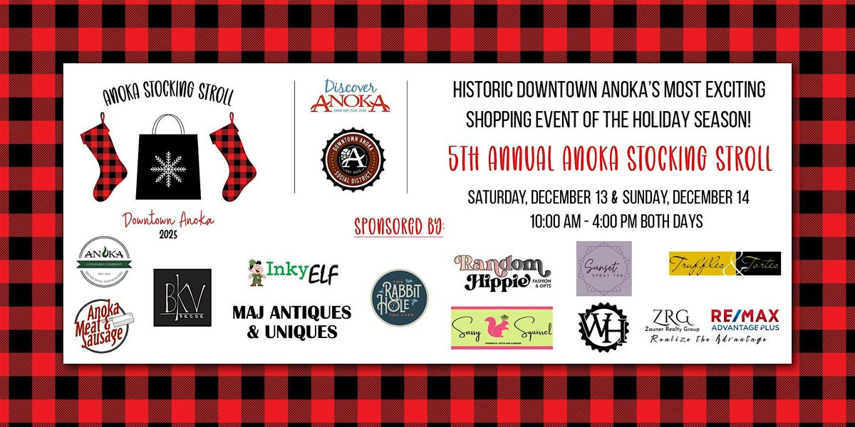 2025 Stocking Stroll: A Unique Holiday Shopping Event in Downtown Anoka, 13 December | Event in Anoka | AllEvents