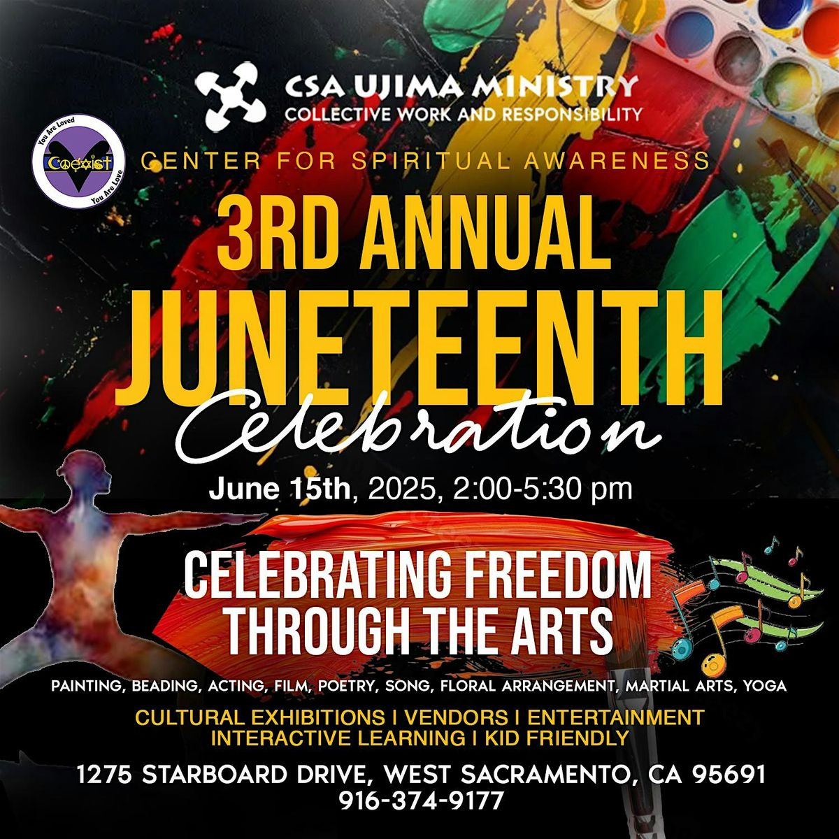 JUNETEENTH CELEBRATION AT THE CENTER FOR SPIRITUAL AWARENESS, 15 June | Event in West Sacramento | AllEvents