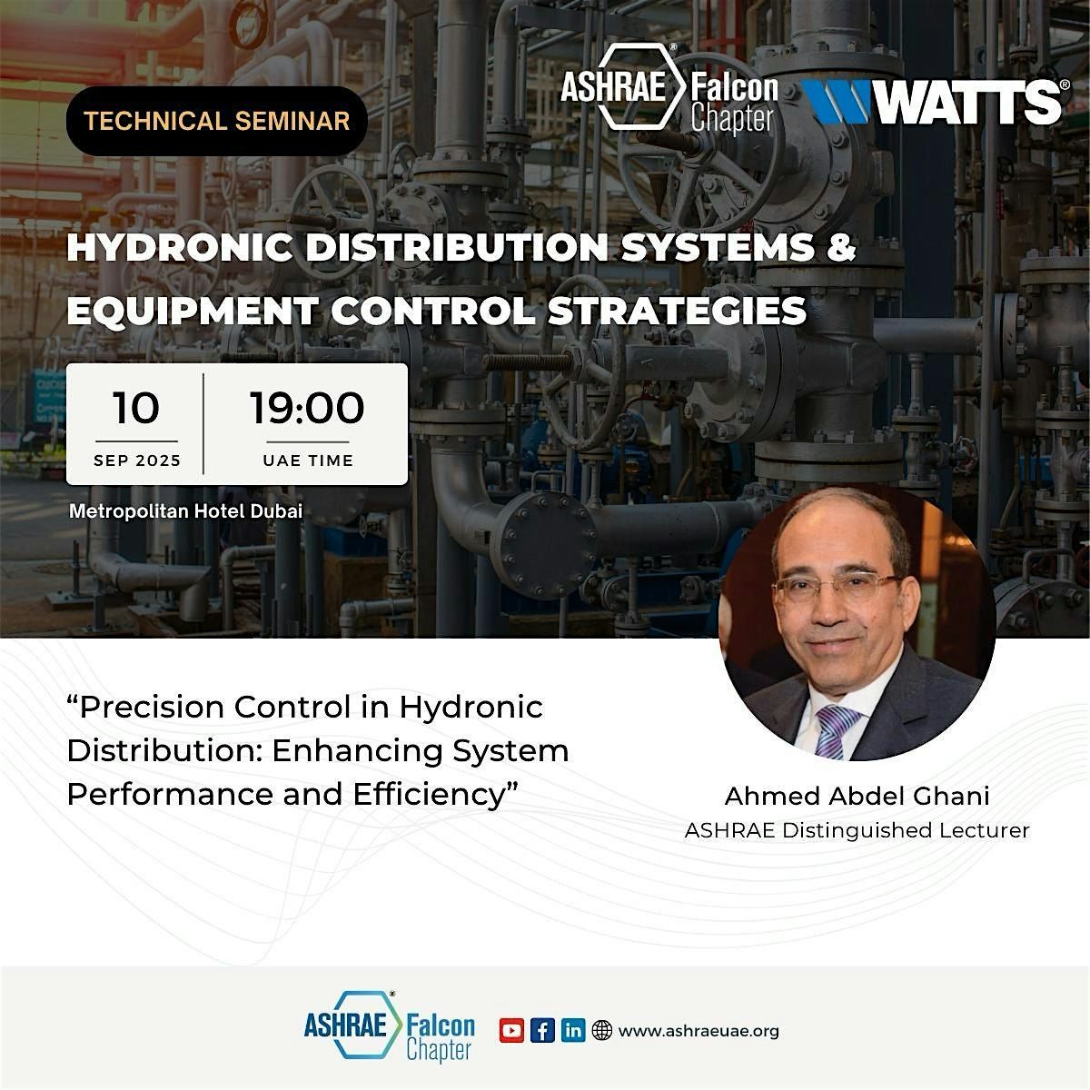 Hydronic Distribution Systems & Equipment Control Strategies, 10 September | Event in Dubai | AllEvents