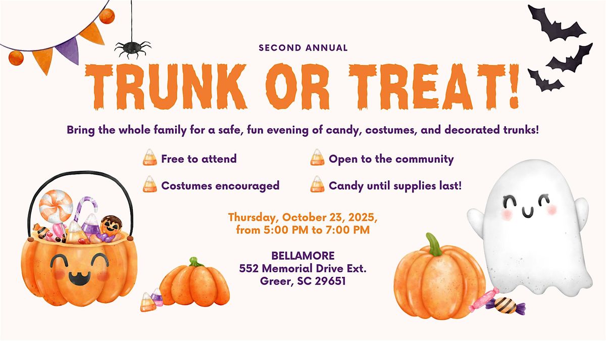 Trunk or Treat, 23 October | Event in Greer | AllEvents