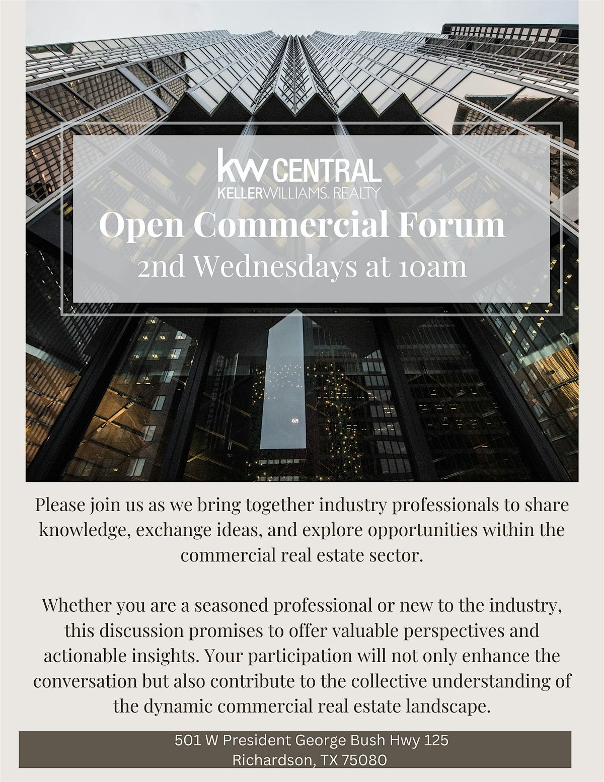 Open Commercial Forum | Event in Richardson | AllEvents
