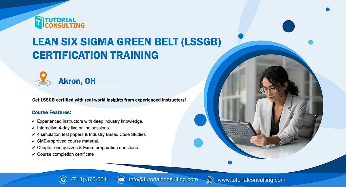 Six Sigma Green Belt Certification Made Easy – Join Our Akron, OH Workshop, 23 August | Event in Akron | AllEvents