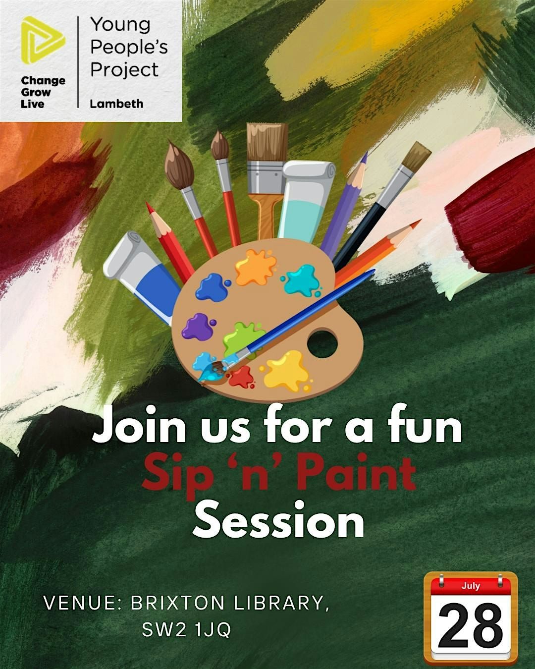 Lambeth Youth Sip 'n' Paint, 28 July | Event in London | AllEvents