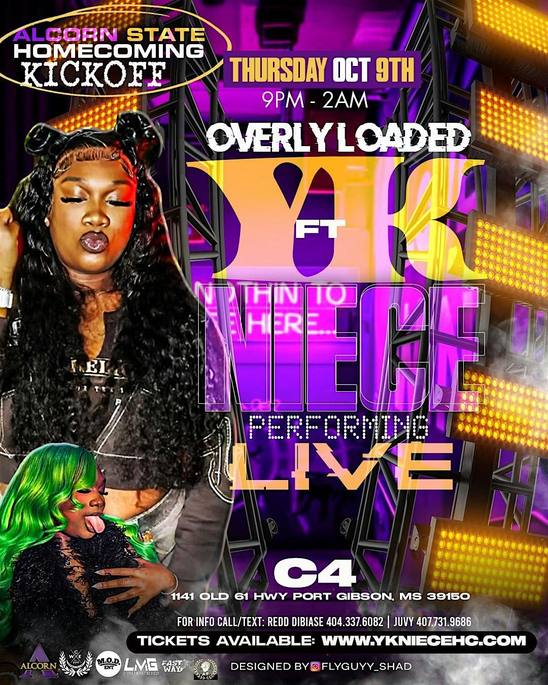 OVERLY LOADED W/YK NIECE PERFORMING LIVE!!!, 9 October | Event in Port Gibson | AllEvents