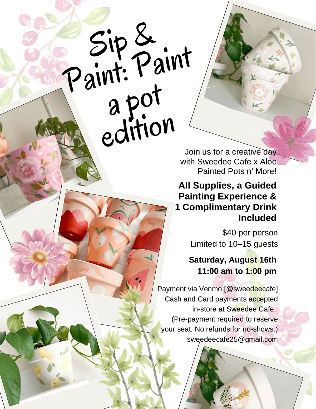 Sip and Paint: Paint a pot edition (non-alcohol), 16 August | Event in Minneapolis | AllEvents