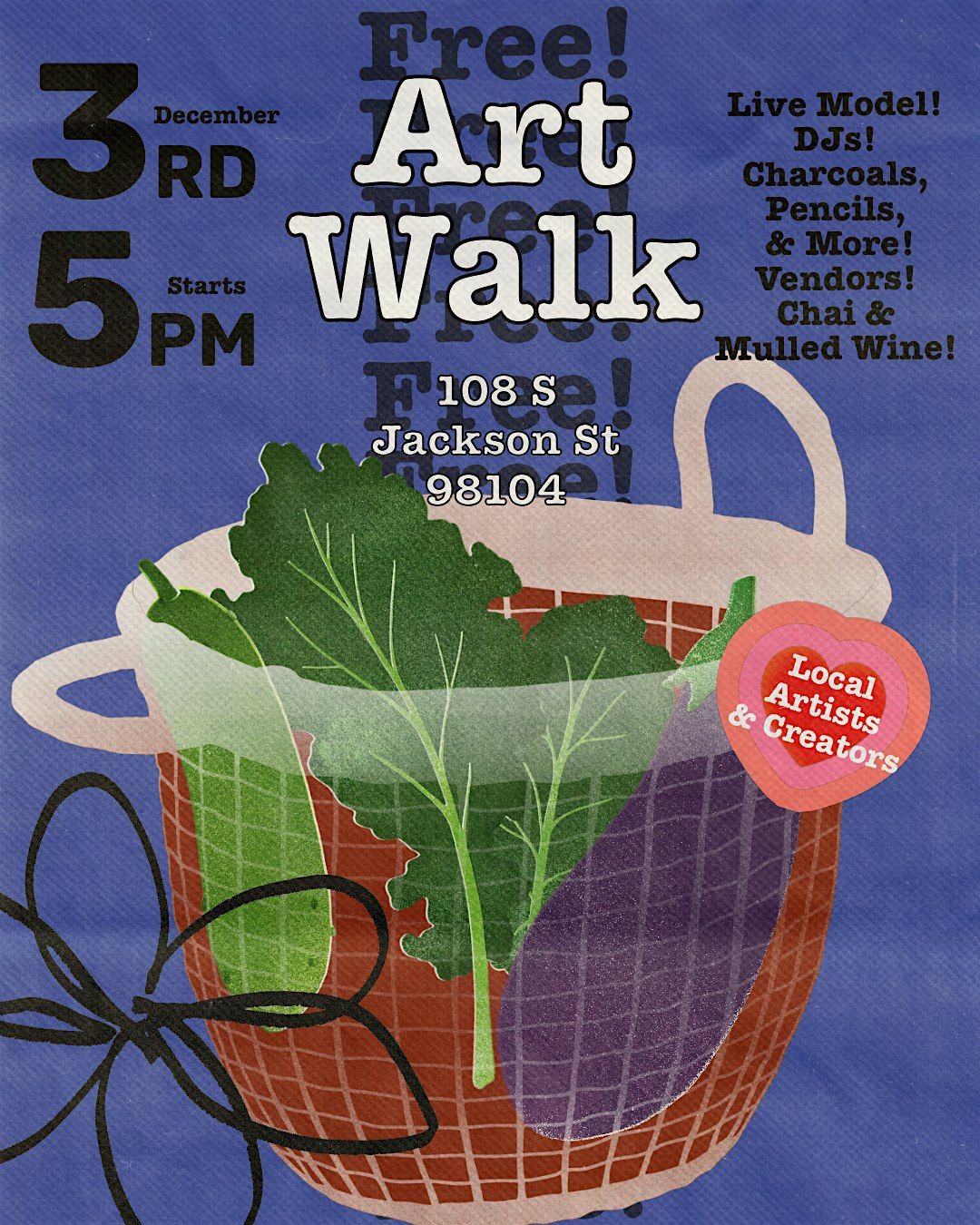 ART WALK! OPEN FIGURE CLASS & MARKET!, 3 December | Event in Seattle | AllEvents