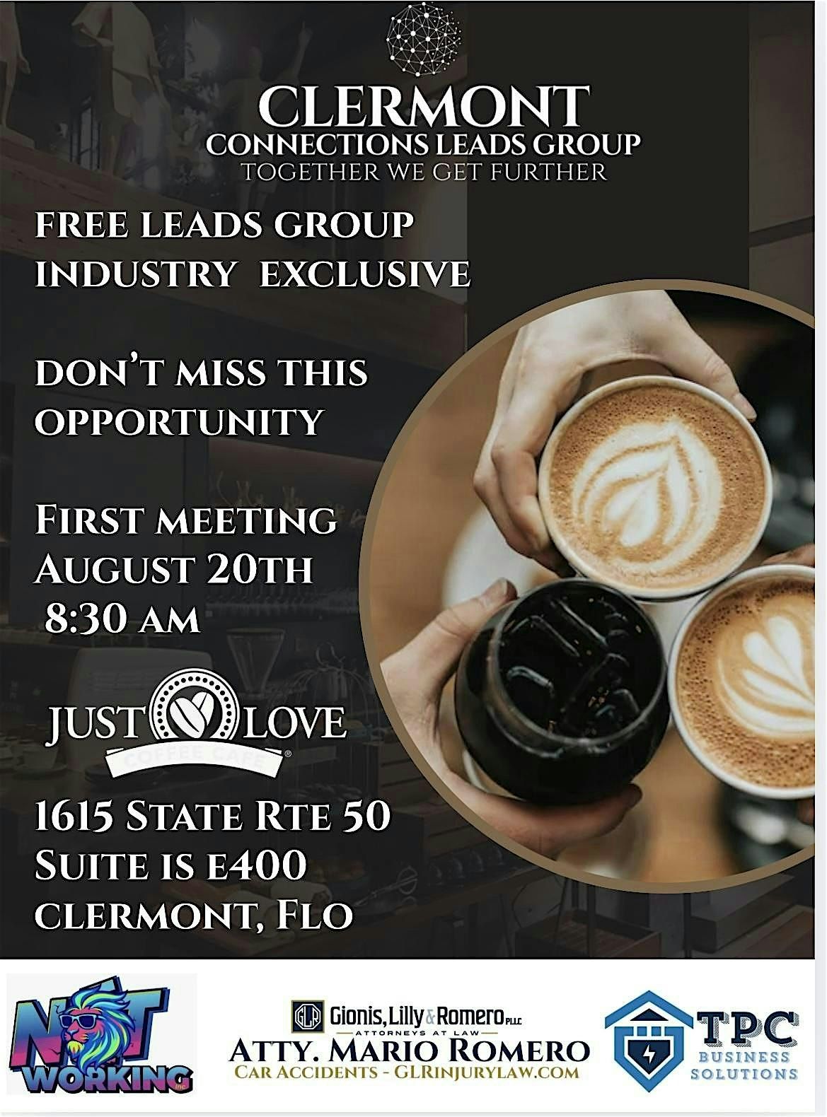 Free  Event- New Clermont Leads Group, 20 August | Event in Clermont | AllEvents