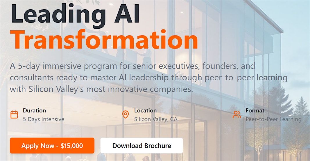 Leading AI Transformation, 27 October | Event in Stanford | AllEvents