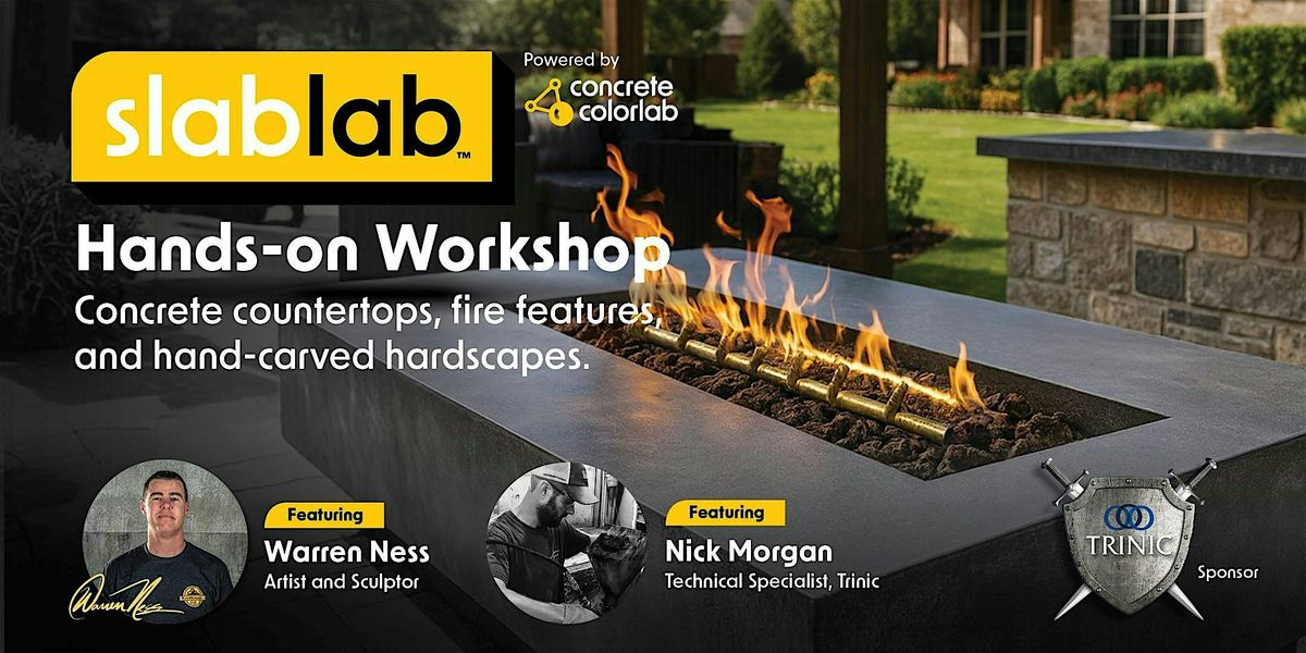 SlabLab™ Workshop - Concrete countertops, fire feature & hand carving, 12 December | Event in Kennedale