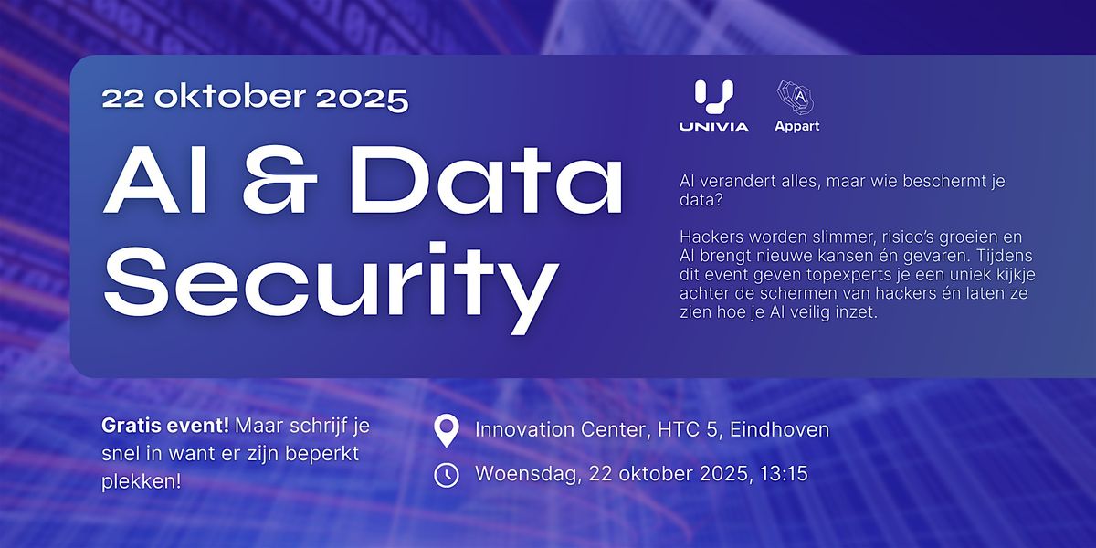 AI & Data Security, 22 October | Event in Eindhoven | AllEvents