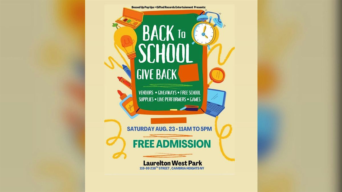 Back To School Give Back, 23 August | Event in Queens | AllEvents
