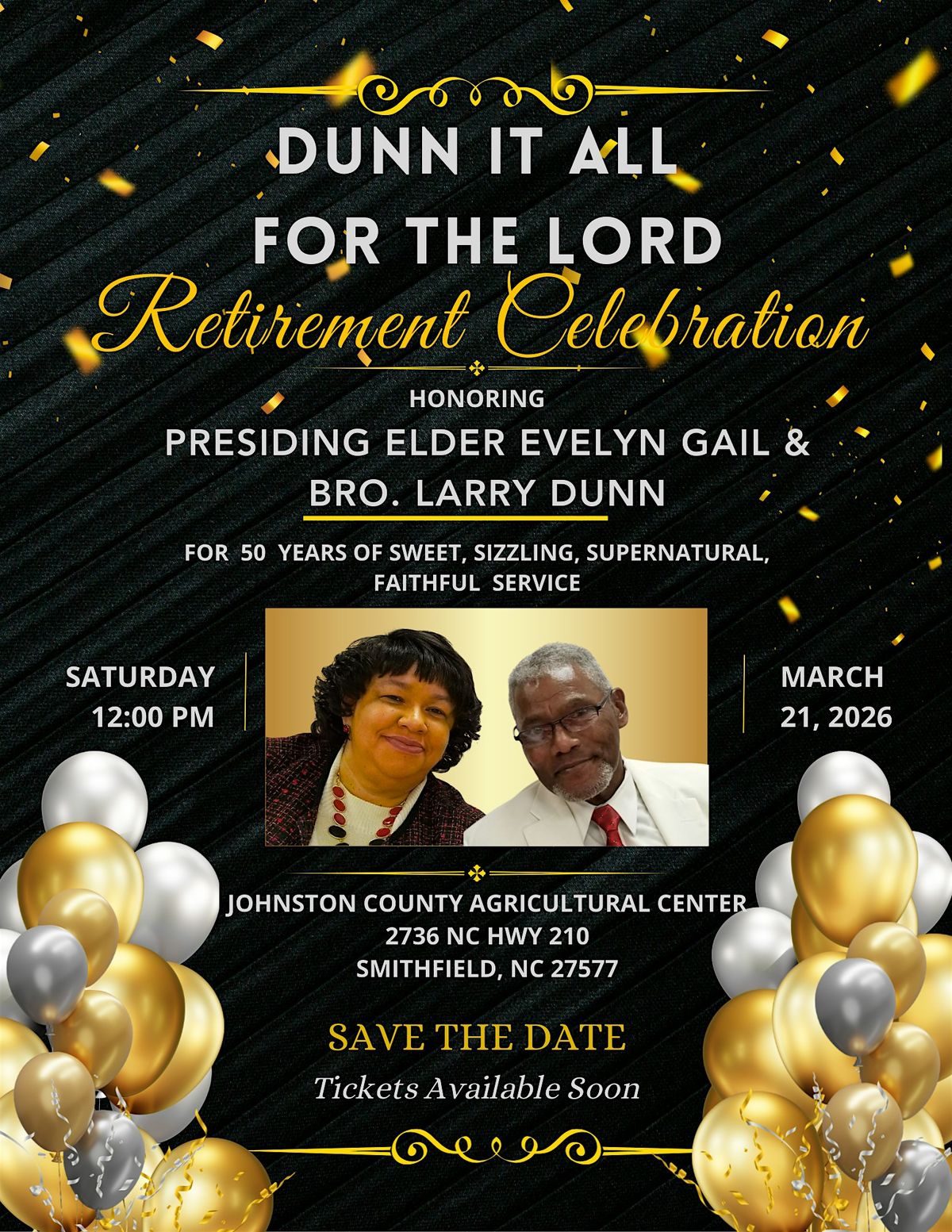 "Dunn it ALL for the LORD" (Retirement Celebration), 21 March | Event in Smithfield | AllEvents