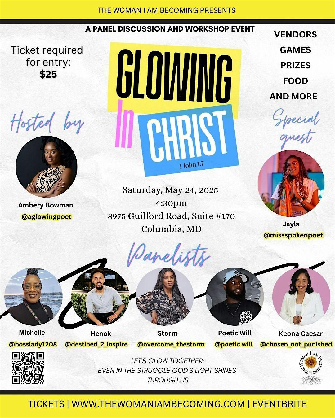 Glowing in Christ, 24 May | Event in Columbia | AllEvents