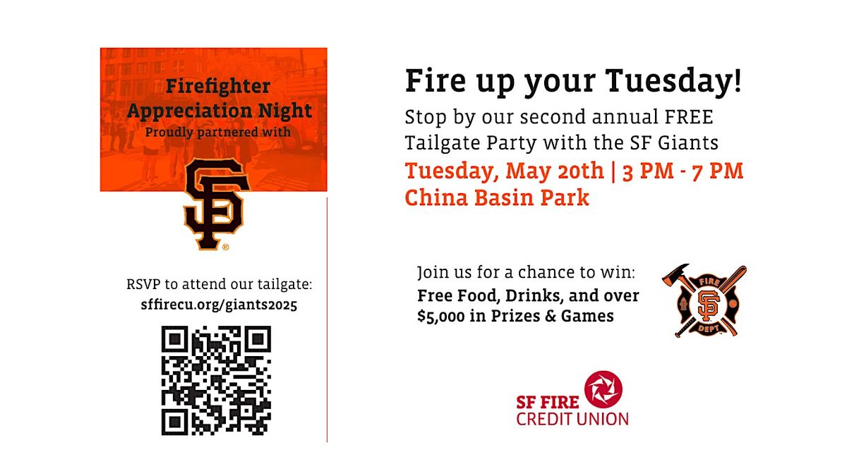 FREE SF GIANTS PREGAME TAILGATE: Firefighter Appreciation Night | Event in San Francisco | AllEvents