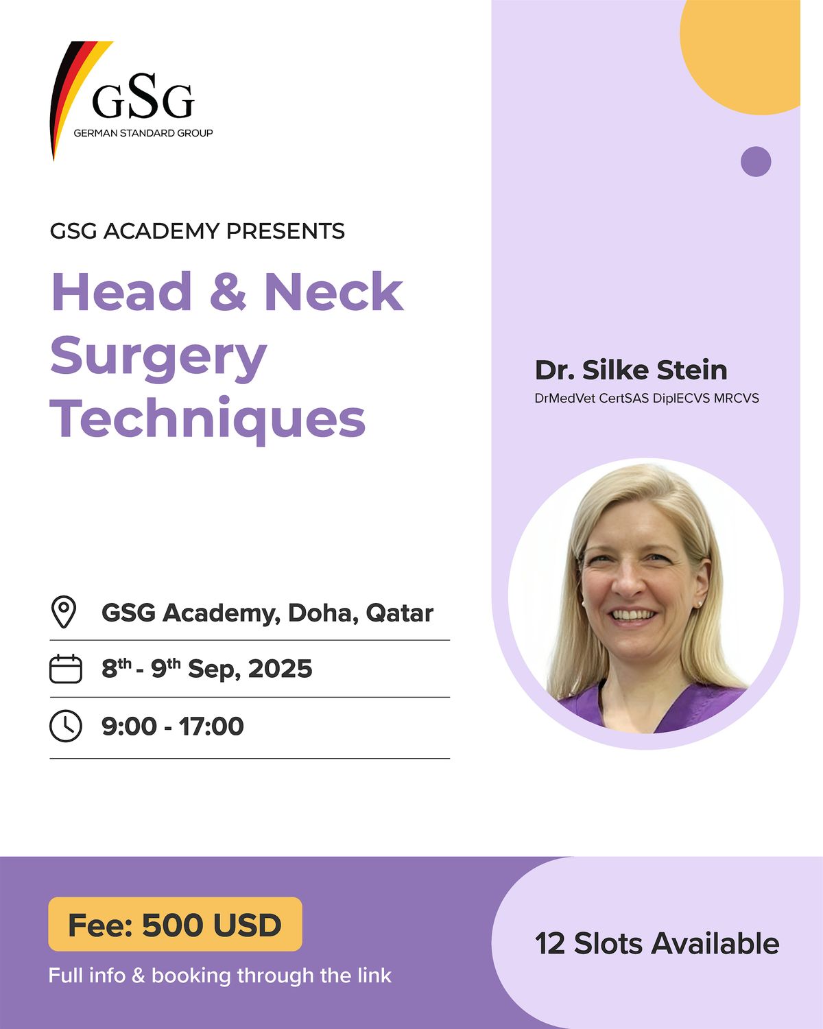 Head & Neck Surgery Techniques, 8 September | Event in Doha | AllEvents