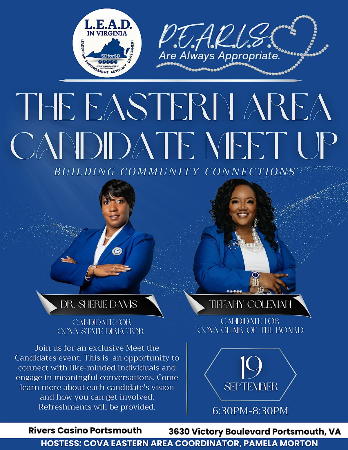 Eastern Area Meet & Greet with Dr. Sherie  Davis & Tiffany Coleman, 19 September | Event in Portsmouth