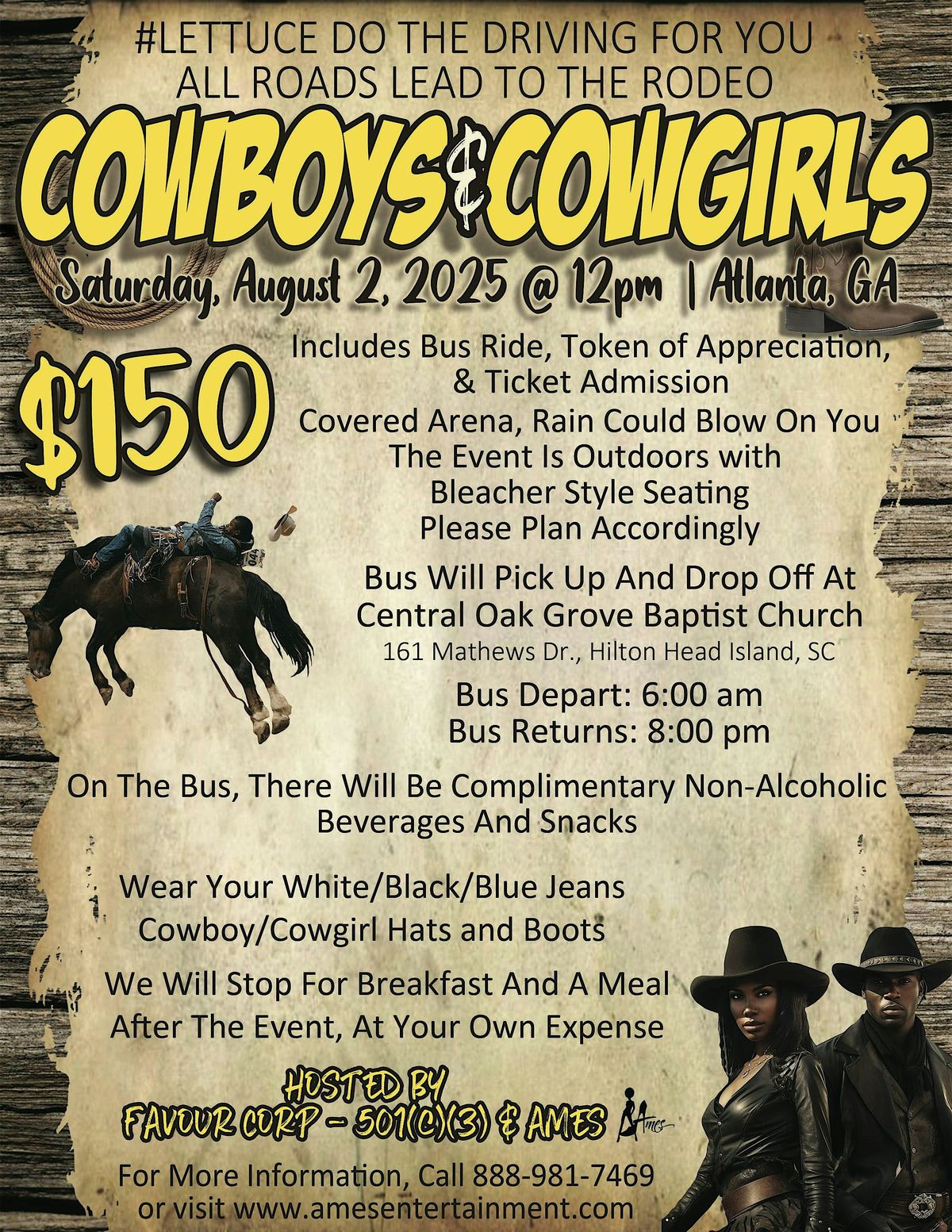Atlanta Rodeo Bus Ride, 2 August | Event in Hilton Head Island | AllEvents
