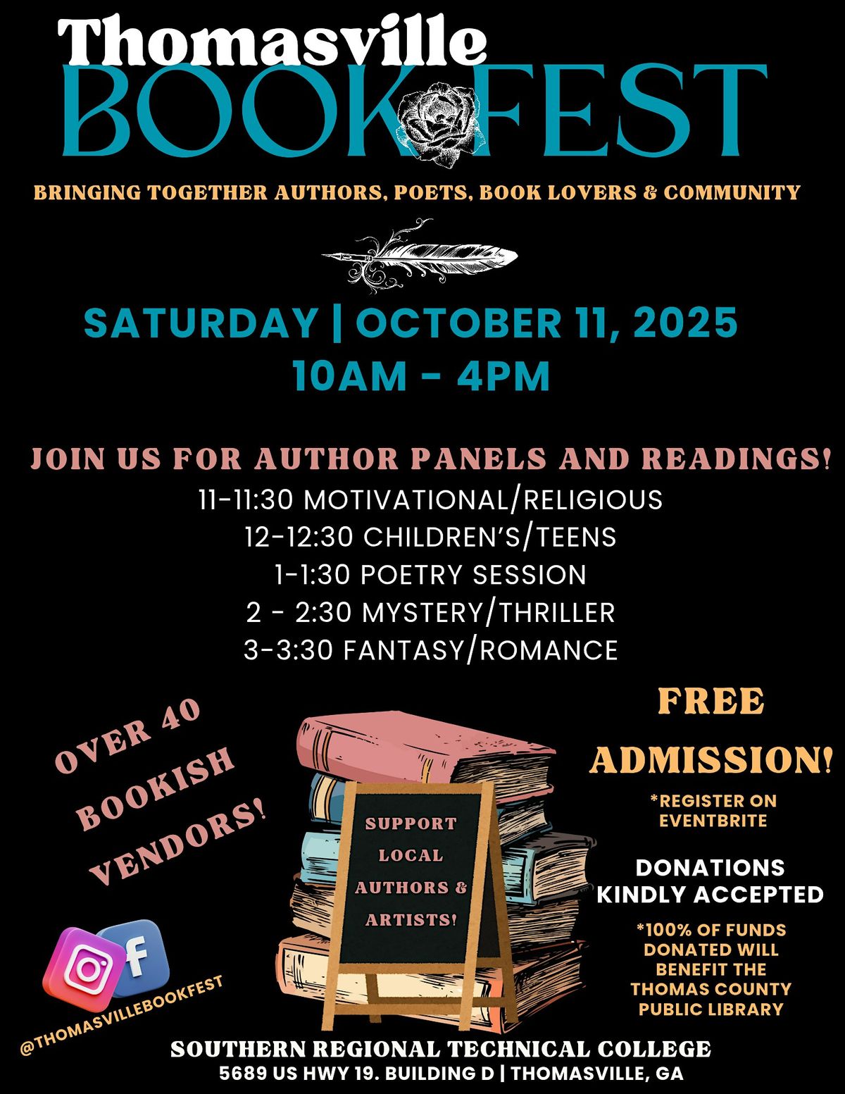 Thomasville Book Fest, 11 October | Event in Thomasville | AllEvents