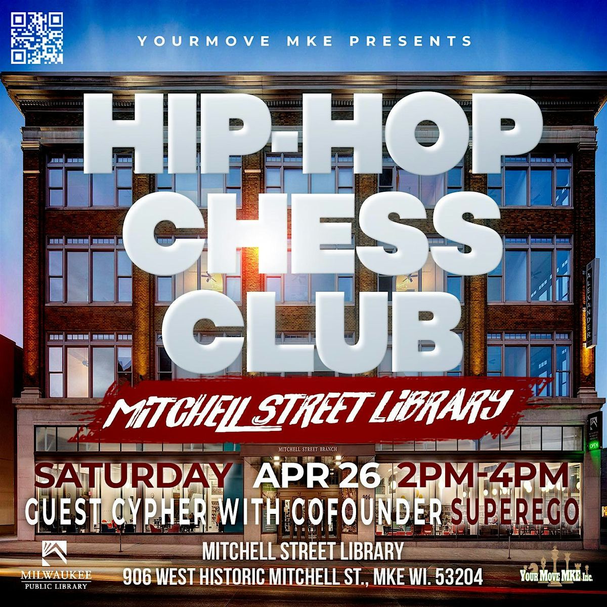 Hip Hop Chess Club at Mitchell St Library!, 18 May | Event in Milwaukee | AllEvents
