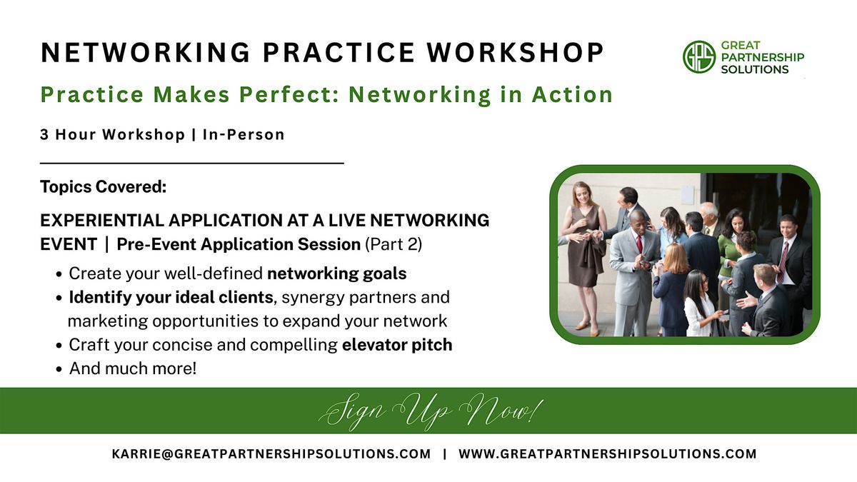 NETWORKING PRACTICE WORKSHOP:  Practice Makes Perfect: Networking in Action | Event in Pompano Beach | AllEvents
