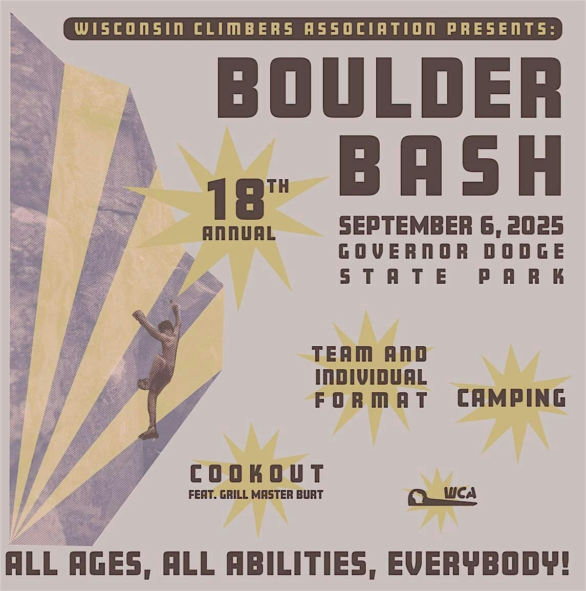 WCA presents: Boulder Bash 2025, 6 September | Event in Dodgeville | AllEvents