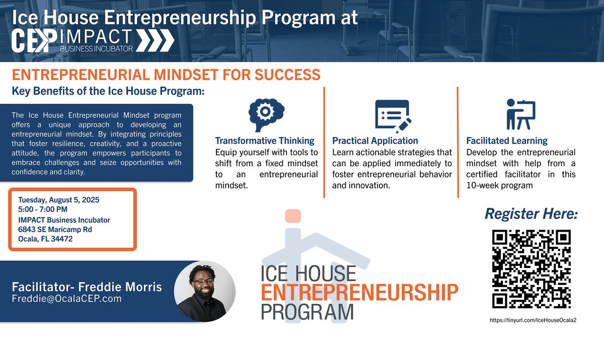 Ice House Entrepreneurship Program (Fall 2025 Session), 5 August | Event in Ocala | AllEvents
