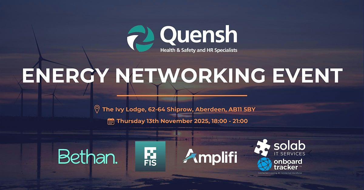 Quensh Energy Networking Drinks, 13 November | Event in Aberdeen | AllEvents
